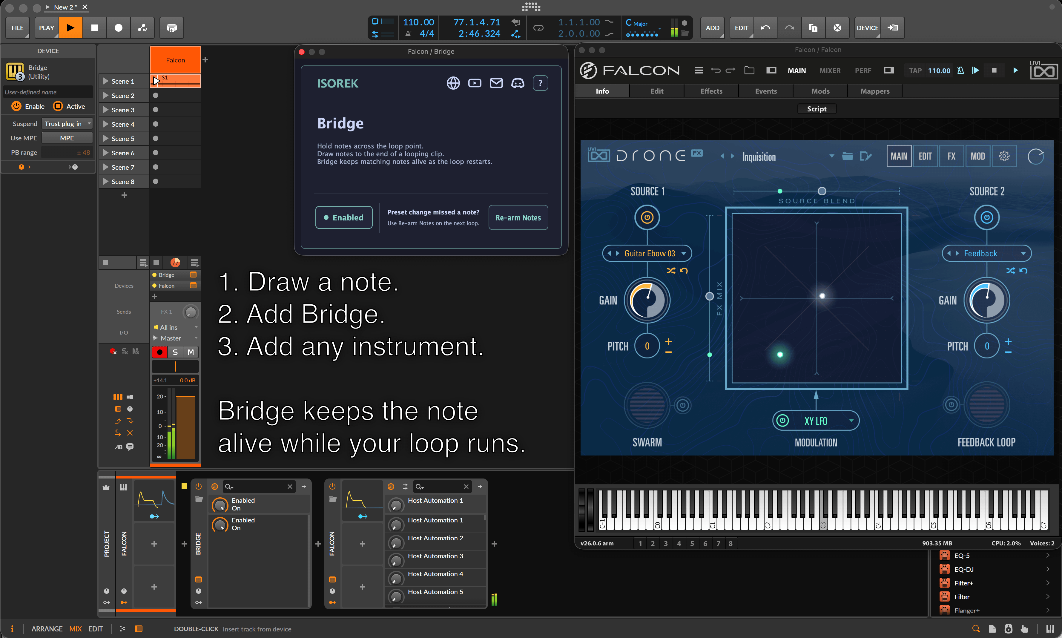 Quick-start guide showing how to use Bridge