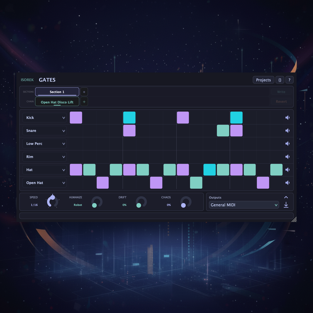 Gates - Drum Pattern MIDI Effect & Project Library